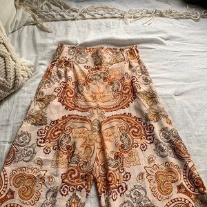 Printed Satin Pants